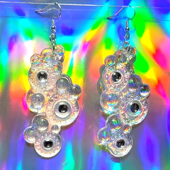 Handmade Jewelry - Sparkle Bubble Resin Earrings